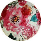 Esatto Modern Round Rugs M428A White Violet