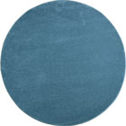 Lush Modern Plain Round Rugs 14344 Teal
