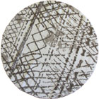 SoHo Moroccan Round Shaggy Rugs 2945A White Dark Beige