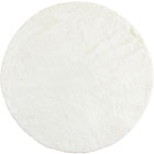 SoHo Plain Round Shaggy Rugs PC00A White White