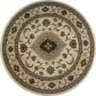 San Diego Traditional Round Rugs 2222A Cream Cream