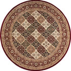 San Diego Traditional Round Rugs 2511A Red Red