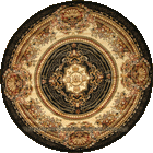 First Class Wool Traditional Round Rug 294-41467