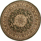 Gianni Traditional Round Rugs 600 Green