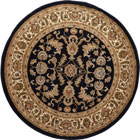 Gianni Traditional Round Rugs 500 Navy Cream