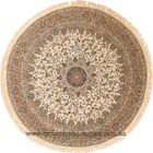 Tehran Traditional Round Rug 750201 Cream