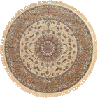 Tehran Traditional Round Rug 750558 Cream