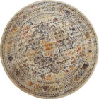 Las Vegas Traditional Round Rugs 13099 Cotton Silver