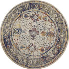 Las Vegas Traditional Round Rugs 13102 Cotton Silver