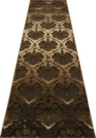 Alpi Floral Hallway Runner Rug 4418B Brown