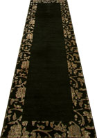 Alpi Border Hallway Runner Rug 9447B Black
