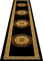 Maacoo Medallion Hallway Runner Rug 852 Black