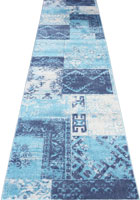Morocco Hallway Runner Rugs 39F7F Aqua Cotton