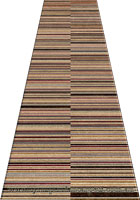 Morocco Striped Hallway Runner Rug 0W499 Crimson Multi DU