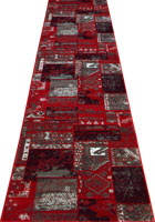 Patchworks Abstract Hallway Runner Rug 2676 Red