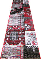 Patchworks Abstract Hallway Runner Rug 2998 Red