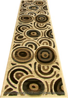 Pisa Circle Design Hallway Runner Rug 4334A White