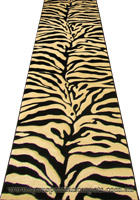 Pisa Zebra Hallway Runner Rug 8807A White