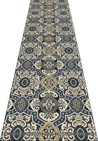 Rizzy Floral Hallway Runner Rug 3601F D Grey NBLU EU