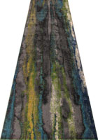 Rizzy Abstract Hallway Runner Rug 3606F Turquoise Multi