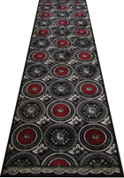 Romeo Hallway Runner Rug 9708D Black