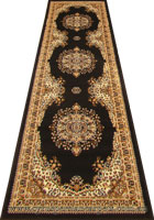 Bello Traditional Hallway Runner Rugs 99 Black