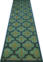 Marco Flatweave Hallway Runner Rug 3284F Black Navy LG