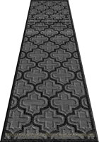 Marco Flatweave Hallway Runner Rug 3284F Black Charcoal LG