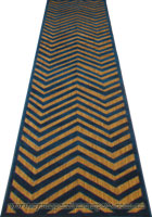 Marco Flatweave Hallway Runner Rug MG216-Tan-NBlue-LG
