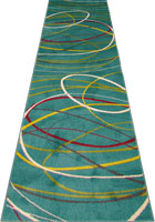 Boston Modern Hallway Runner Rugs A141A Blue Blue