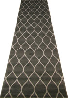 Boston Modern Hallway Runner Rugs B139A Black L. Gray
