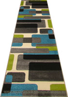Como Hallway Runner Rug 3469 Gray