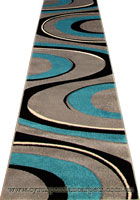 Como Hallway Runner Rug 3842 Gray