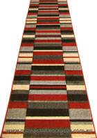 Nevada Hallway Runner Rug 8922A Red Black