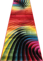 Splendido Modern Hallway Runner Rug 4764A L.Red Black
