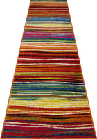 Splendido Modern Striped Hallway Runner Rugs 4762A-Orange