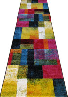 Splendido Modern Geometric Hallway Runner Rugs 5498A-Black