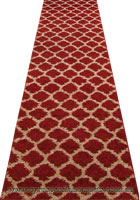 Marrakesh Shaggy Hallway Runner Rug 2496A Red Bone