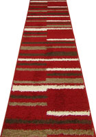 Stella Geometric Shaggy Hallway Runner Rug 174A-BRD-BRD
