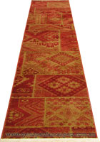 Dallas Hallway Runner Rug 7548B Tile Red Tile Red