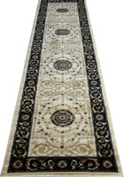 Minnesota Traditional Hallway Runner Rug 3577A Cream Black
