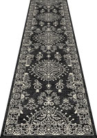 Vintage Hallway Runner Rugs 0HB92 Charcoal Cotton