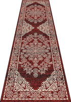 Vintage Hallway Runner Rugs 3672F Red Cotton
