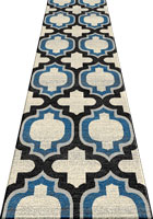 Vintage Hallway Runner Rugs BF2548494 Charcoal Blu
