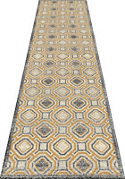 Vintage Hallway Runner Rugs HB282 Cotton Grey EV