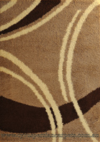 Santa Cruz Modern Shaggy Rug 2094 Beige Chocolate
