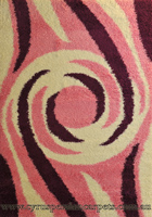 Santa Cruz Modern Shaggy Rug 2411 Pink White