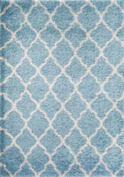 Darwin Trellis Shaggy Rugs 2806A F. Blue F. Bone-02