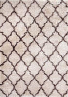 Darwin Trellis Shaggy Rugs 2806A F. Bone Brown