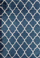 Darwin Trellis Shaggy Rugs 2806A F. Blue F. Bone
